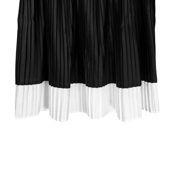Ralph Lauren Skirt Black White Pleated Midi Preppy Old Money Elegant Size 6 NWT - Picture 6 of 9
